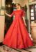 Picture of Good Looking Cotton Crimson Party Wear Gown