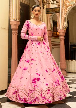 Picture of Admirable Cotton Light Pink Party Wear Gown
