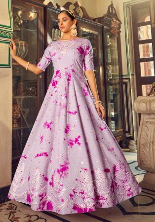 Picture of Appealing Cotton Plum Party Wear Gown