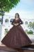 Picture of Lovely Cotton Dark Olive Green Party Wear Gown