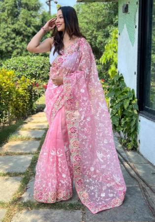 Picture of Radiant Organza Light Pink Saree
