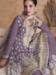 Picture of Sightly Georgette Plum Straight Cut Salwar Kameez