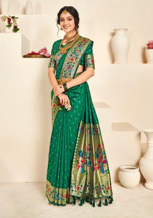 Picture of Classy Silk Teal Saree