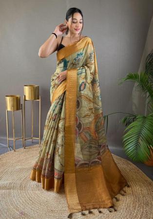 Picture of Elegant Silk Tan Saree