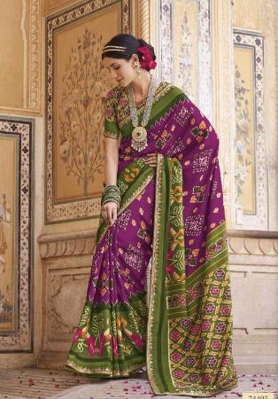 Picture of Pleasing Silk Brown Saree