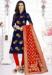 Picture of Sightly Silk Navy Blue Straight Cut Salwar Kameez