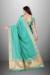 Picture of Bewitching Cotton & Organza Medium Turquoise Saree