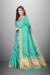 Picture of Bewitching Cotton & Organza Medium Turquoise Saree
