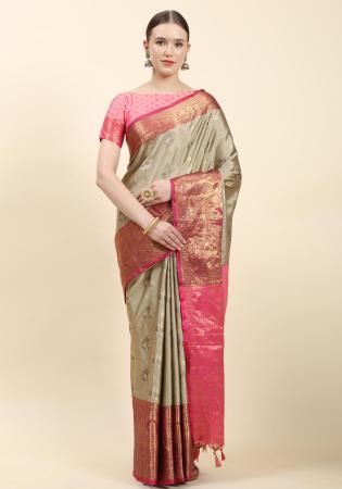 Picture of Comely Silk Beige Saree