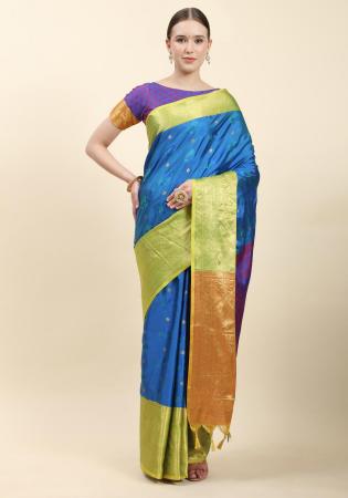 Picture of Superb Silk Royal Blue Saree