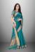 Picture of Exquisite Cotton & Organza Teal Saree