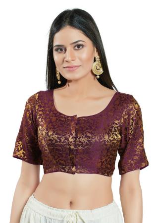 Picture of Pleasing Brasso Rosy Brown Designer Blouse