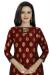 Picture of Well Formed Silk Maroon Straight Cut Salwar Kameez