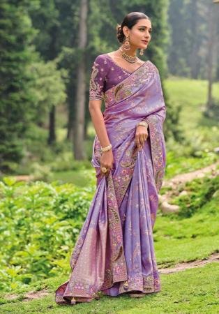 Picture of Sightly Silk Light Slate Grey Saree