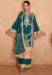 Picture of Fascinating Chiffon Teal Straight Cut Salwar Kameez