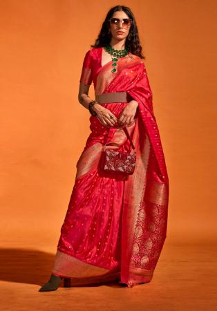 Picture of Comely Silk Dark Red Saree
