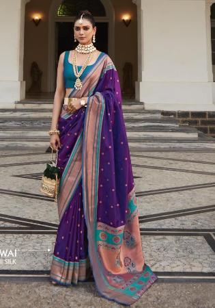 Picture of Amazing Silk Teal Saree