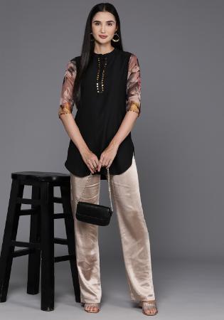 Picture of Enticing Cotton Black Kurtis & Tunic