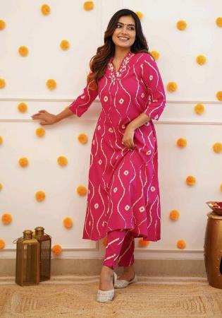 Picture of Grand Rayon Medium Violet Red Kurtis & Tunic