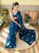 Picture of Bewitching Georgette Navy Blue Saree