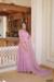 Picture of Well Formed Georgette Plum Readymade Gown