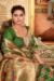Picture of Lovely Organza Dark Olive Green Saree