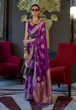 Picture of Graceful Satin Purple Saree