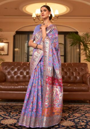 Picture of Radiant Georgette Light Steel Blue Saree