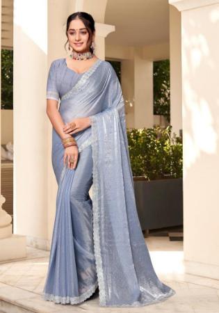 Picture of Shapely Silk Slate Grey Saree