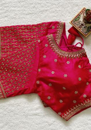 Picture of Marvelous Silk Rosy Brown Designer Blouse