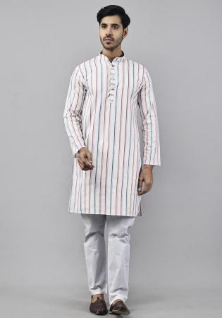 Picture of Fascinating Cotton Silver Kurtas