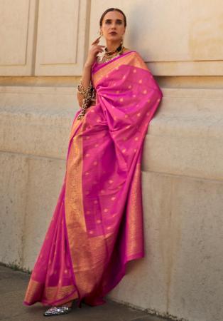 Picture of Graceful Silk Pale Violet Red Saree
