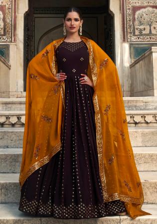Picture of Graceful Georgette Purple Party Wear Gown