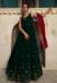 Picture of Superb Georgette Dark Green Party Wear Gown
