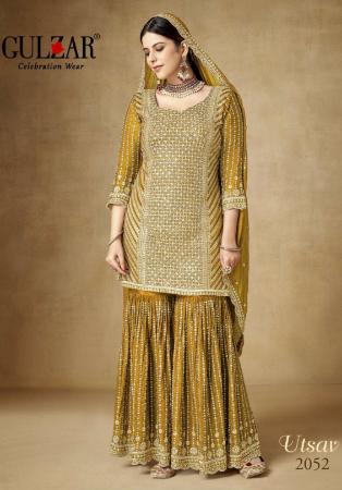 Picture of Bewitching Chiffon Chocolate Straight Cut Salwar Kameez
