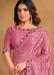 Picture of Amazing Georgette & Satin Pale Violet Red Saree