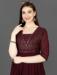Picture of Appealing Georgette Maroon Readymade Gown