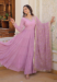Picture of Delightful Georgette Rosy Brown Readymade Gown