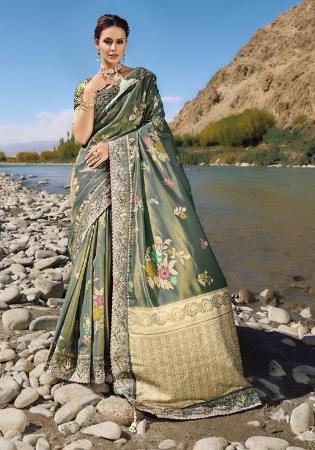 Picture of Lovely Georgette Dim Gray Saree