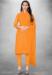 Picture of Georgette Dark Orange Straight Cut Salwar Kameez