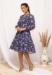 Picture of Cotton & Georgette Dark Slate Blue Kurtis And Tunic
