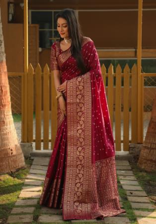 Picture of Beauteous Silk Fire Brick Saree