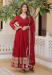 Picture of Taking Georgette Fire Brick Readymade Gown