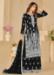 Picture of Well Formed Chiffon Black Straight Cut Salwar Kameez