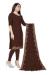 Picture of Lovely Georgette Brown Straight Cut Salwar Kameez