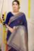 Picture of Grand Silk Navy Blue Saree