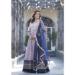 Picture of Georgette & Silk Light Slate Grey Readymade Gown