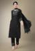 Picture of Pretty Cotton Black Readymade Salwar Kameez