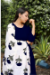 Picture of Rayon & Cotton Navy Blue Readymade Salwar Kameez