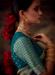 Picture of Statuesque Crepe & Silk Teal Saree